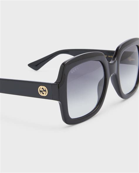 gucci square gg injected sunglasses